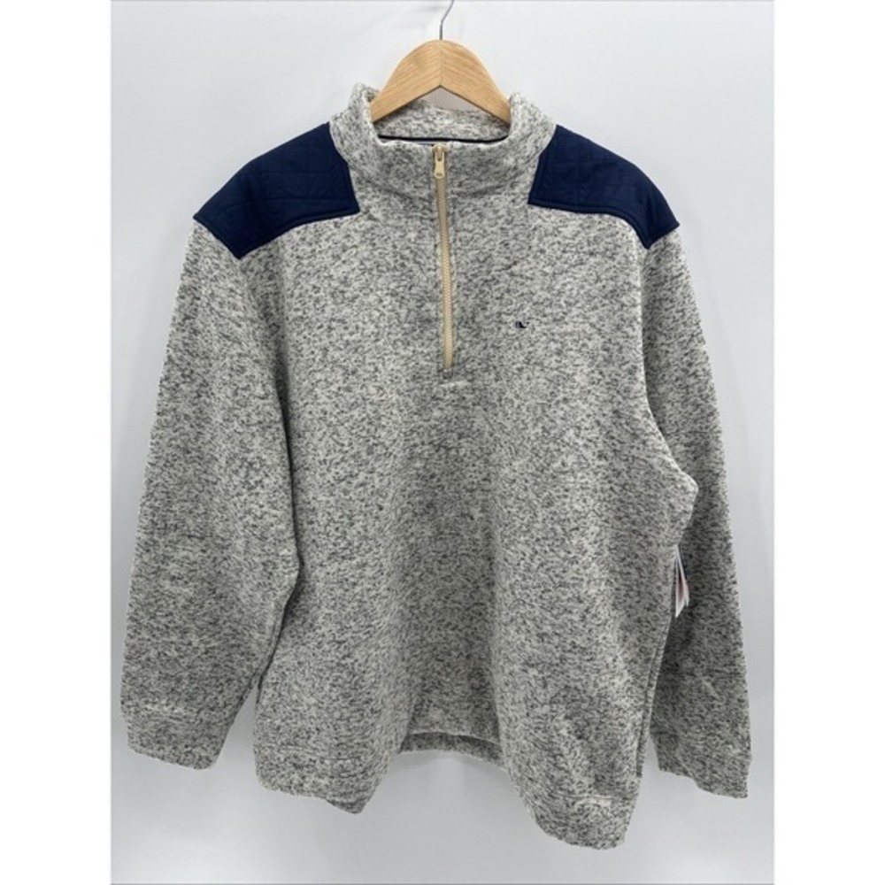 Vineyard Vines Sherpa Oatmeal 1/2 Zip Fleece Lined Soft Pullover 2XL XXL NWT New